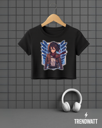 Thumbnail for Mikasa Ackerman | Fierce Attack on Titan Crop Top