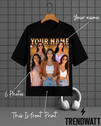 Thumbnail for Custom Name & 6 Photos | Personalized Memory T-Shirt