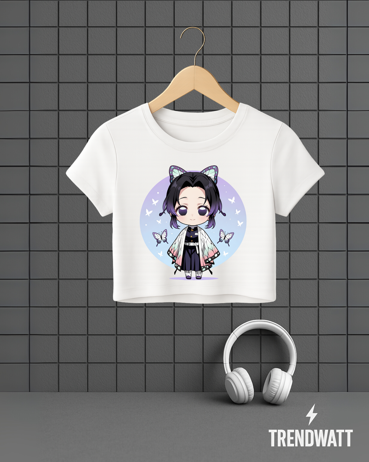 Shinobu Kocho | Elegant Demon Slayer Crop Top