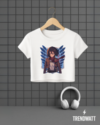 Thumbnail for Mikasa Ackerman | Fierce Attack on Titan Crop Top