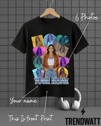 Thumbnail for Custom Name & 6 Photos | Personalized T-Shirt