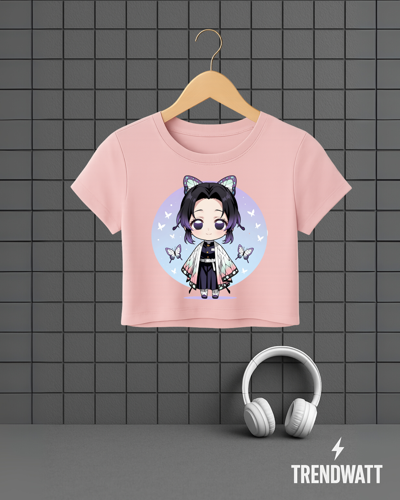 Shinobu Kocho | Elegant Demon Slayer Crop Top