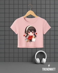 Thumbnail for Yor Forger | Stylish Anime Spy Crop Top