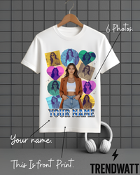 Thumbnail for Custom Name & 6 Photos | Personalized T-Shirt