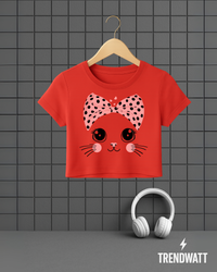 Thumbnail for Cat | Cute Animal Inspired Crop Top