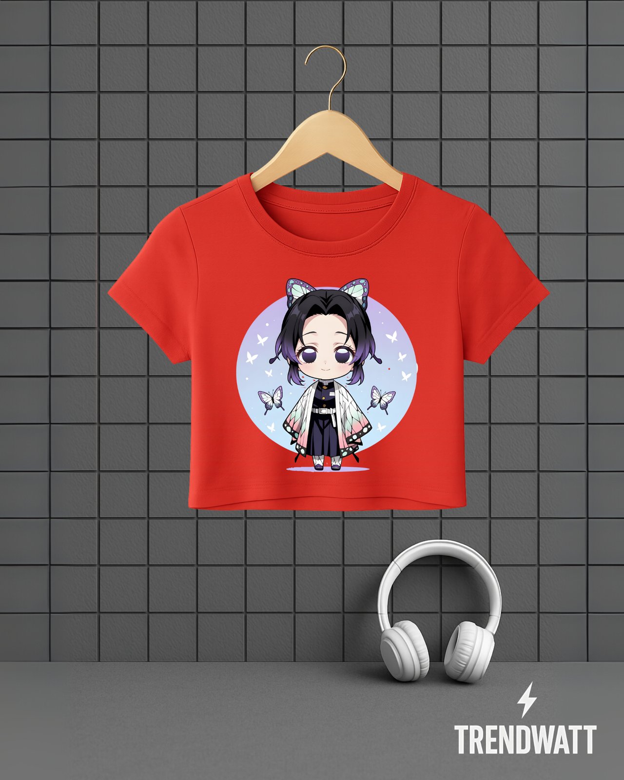 Shinobu Kocho | Elegant Demon Slayer Crop Top