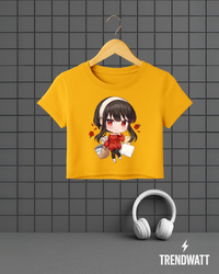 Thumbnail for Yor Forger | Stylish Anime Spy Crop Top