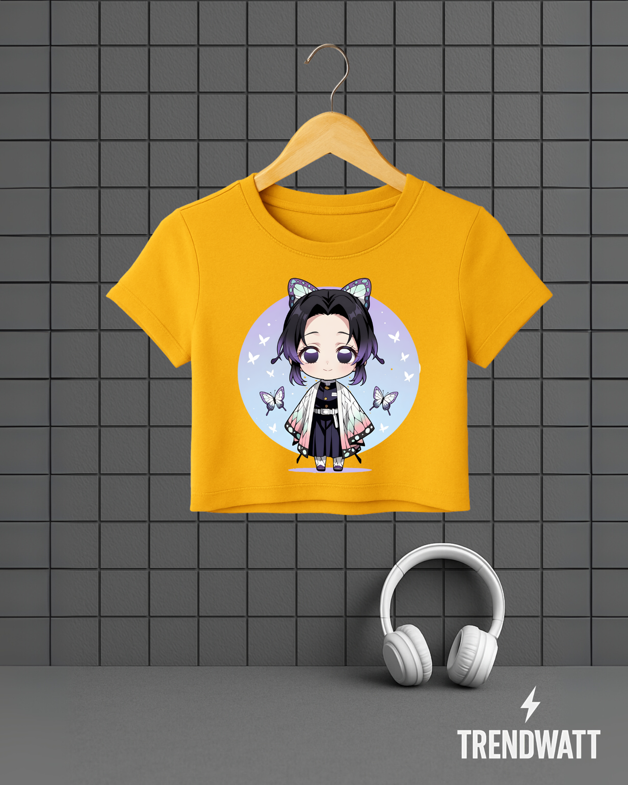 Shinobu Kocho | Elegant Demon Slayer Crop Top